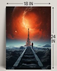 Journey To The Cosmic Tower Poster PosterGoat