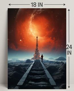 Journey To The Cosmic Tower Poster PosterGoat