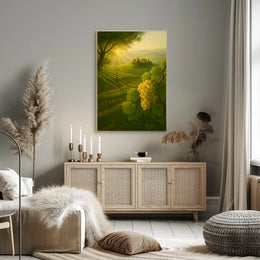 Golden Vineyard Sunrise Poster