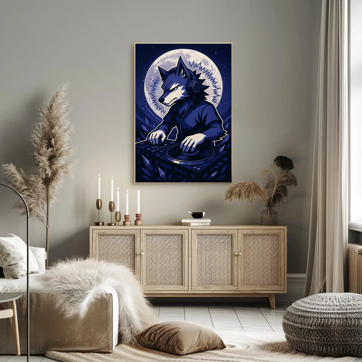 Dj Wolf Under The Moon Poster