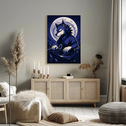 Dj Wolf Under The Moon Poster