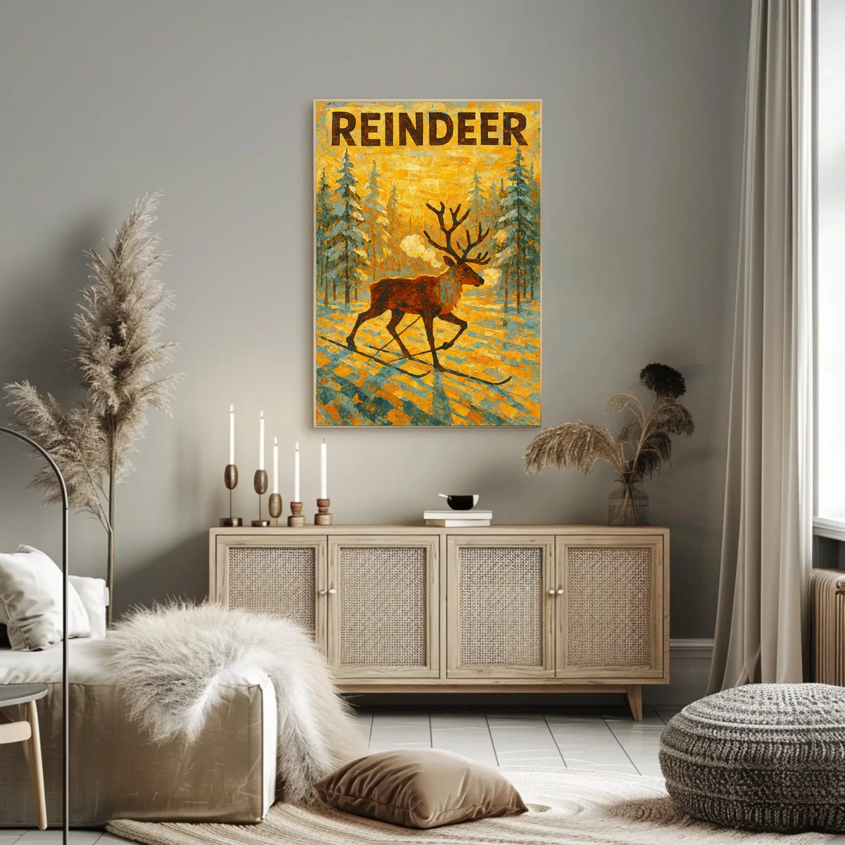 Reindeer In Winter Wonderland Poster