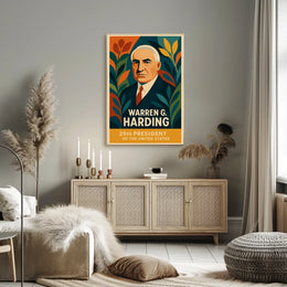 Harding Vintage Patriotic Art Deco Collector Poster