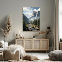 Yosemite Scenic View Poster Wall Art Print