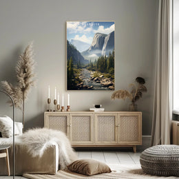 Yosemite Scenic View Poster Wall Art Print