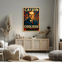 Calvin Coolidge 30th President Poster Vintage Wall Art