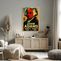 John Adams 2nd President of the United States Street Art Mashup Poster