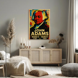 John Adams 2nd President of the United States Street Art Mashup Poster