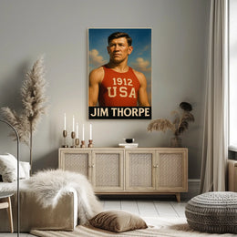 Jim Thorpe Iconic Athlete Poster