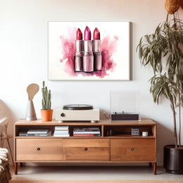 Lipstick Trio – A Splash of Color Poster