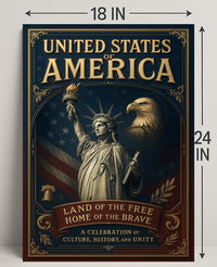 Land of the Free, Home of the Brave Poster PosterGoat