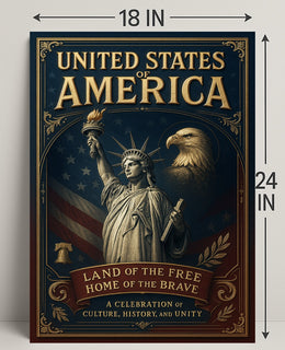Land of the Free, Home of the Brave Poster PosterGoat