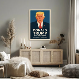 Donald Trump 47th President Iconic Scenic Portrait Vintage Inspired Wall Art Decor Lovers Poster