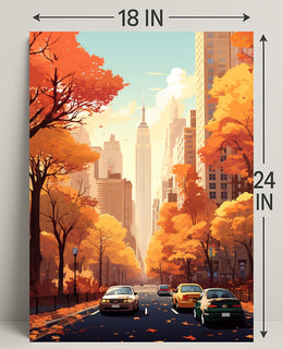 Autumn In The City Poster PosterGoat