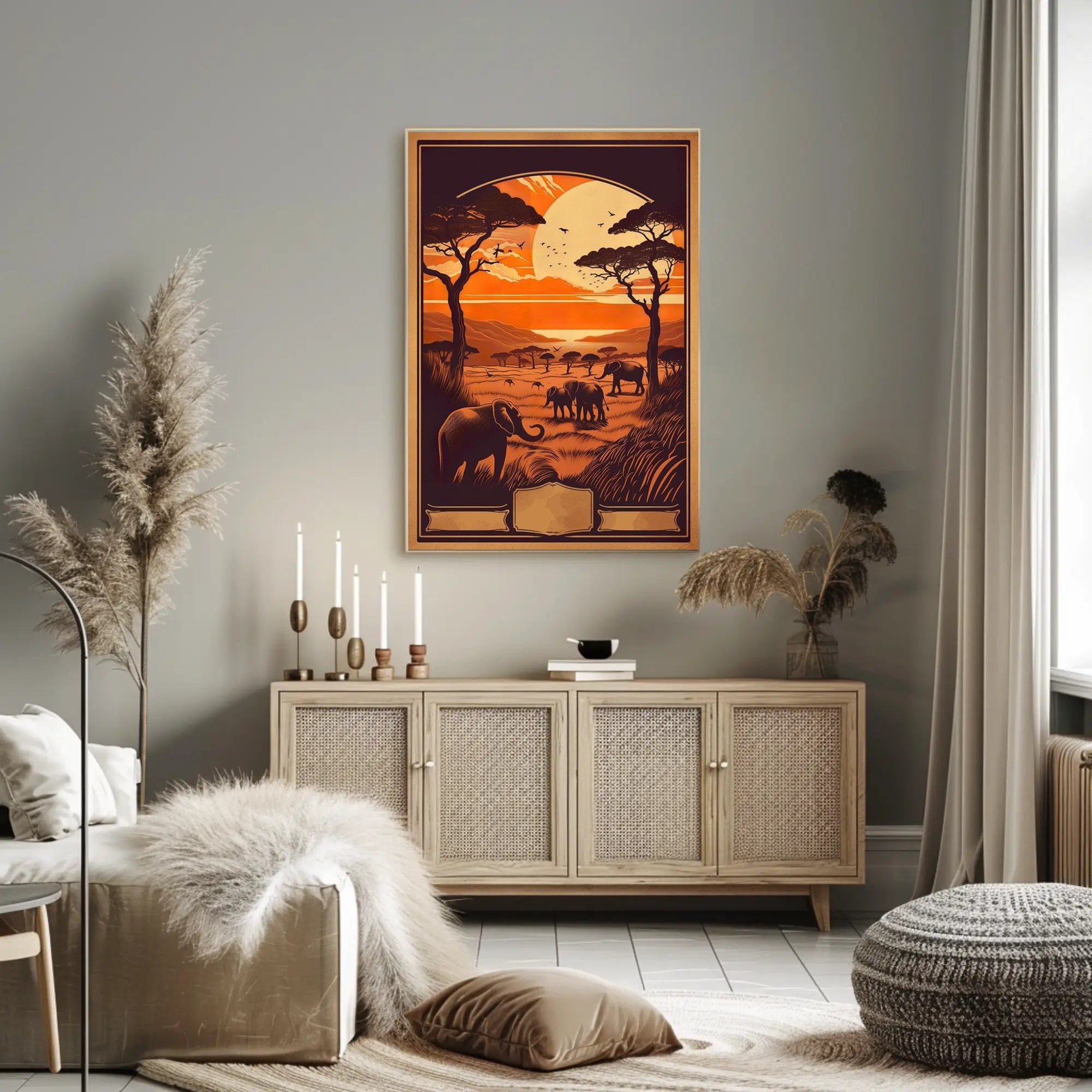 Serengeti Sunset Safari Adventure Poster