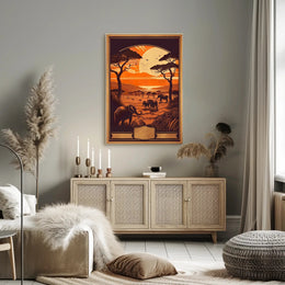 Serengeti Sunset Safari Adventure Poster