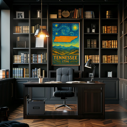 Tennessee Starry Night Poster