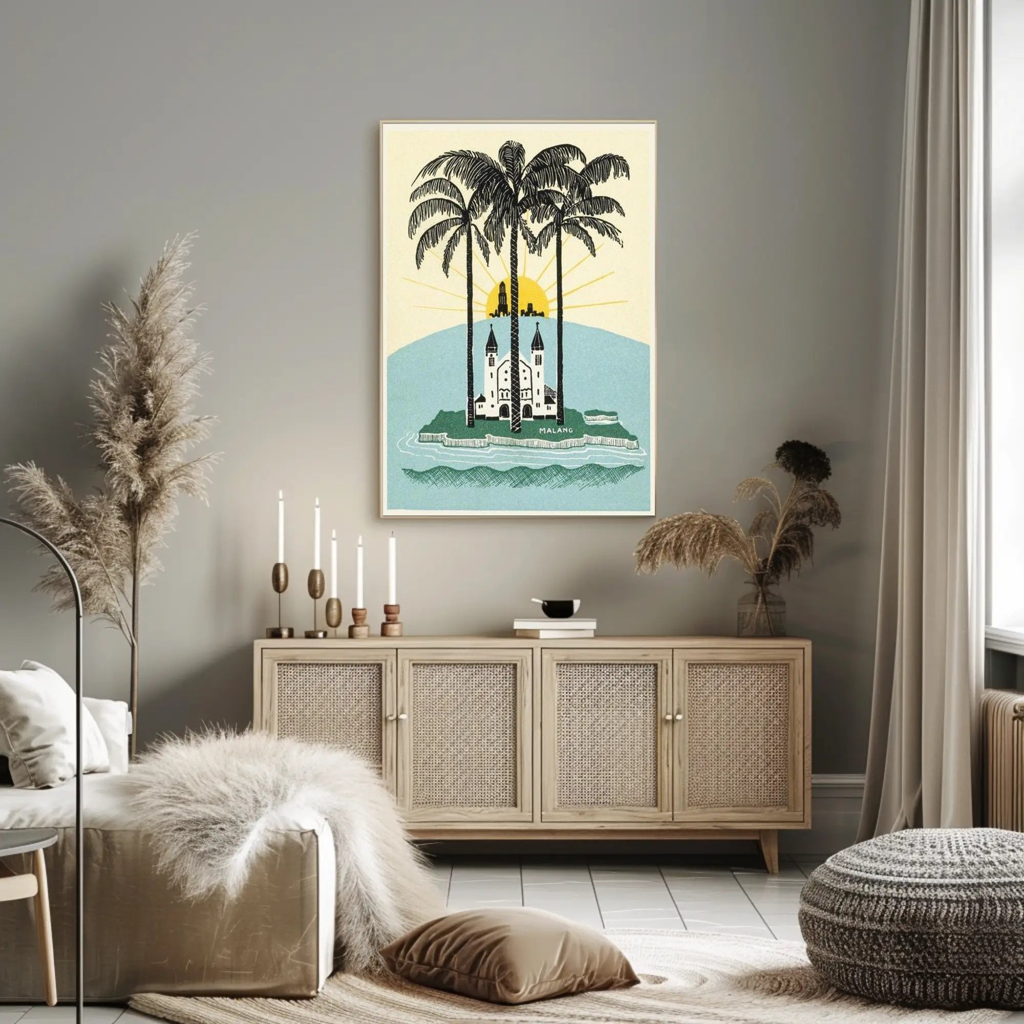 Tropical Sunrise Over Malang Poster PosterGoat