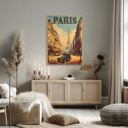 Vintage Paris Charm with Eiffel Tower Travel Poster