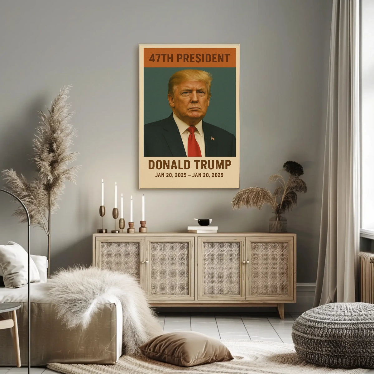 Donald Trump Authority Vintage Portrait Poster