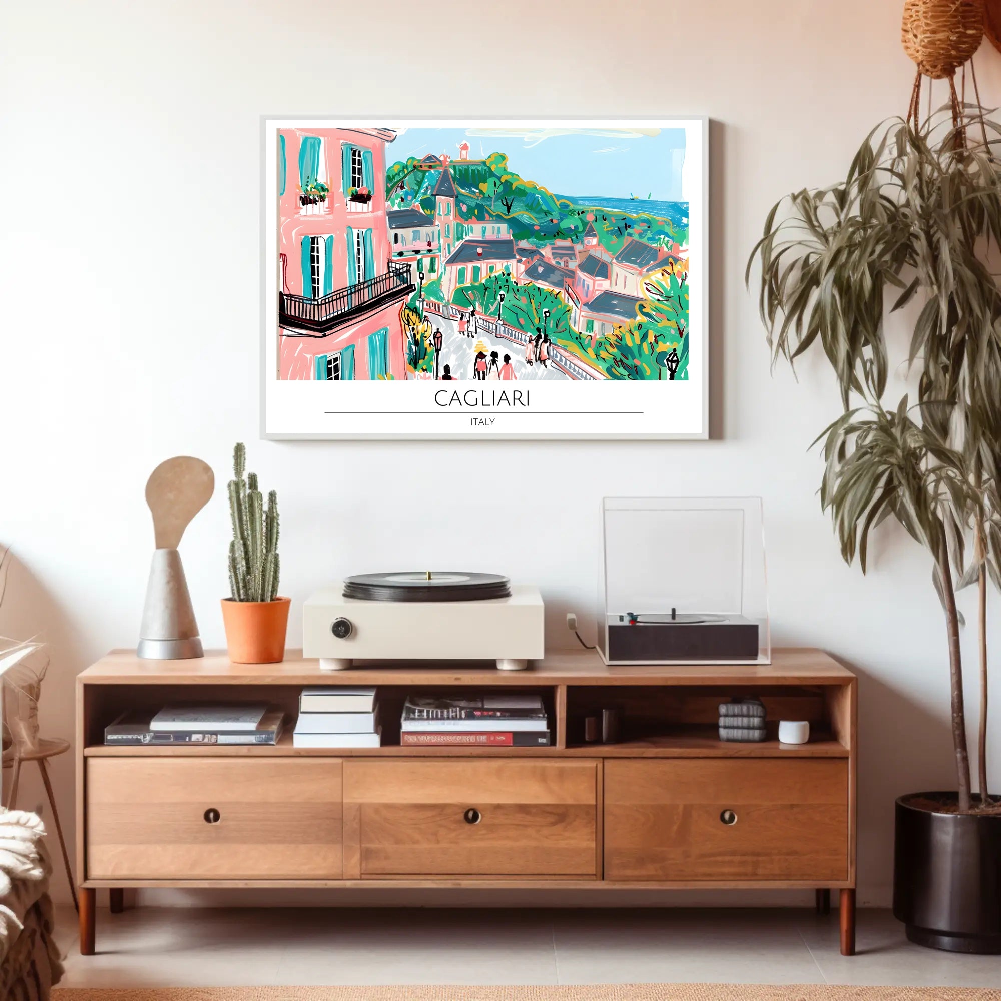 Vibrant Cagliari Poster PosterGoat
