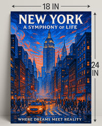 New York A Symphony of Life Poster PosterGoat