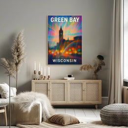 Green Bay Wisconsin Scenic Minimalist Wanderlust Poster