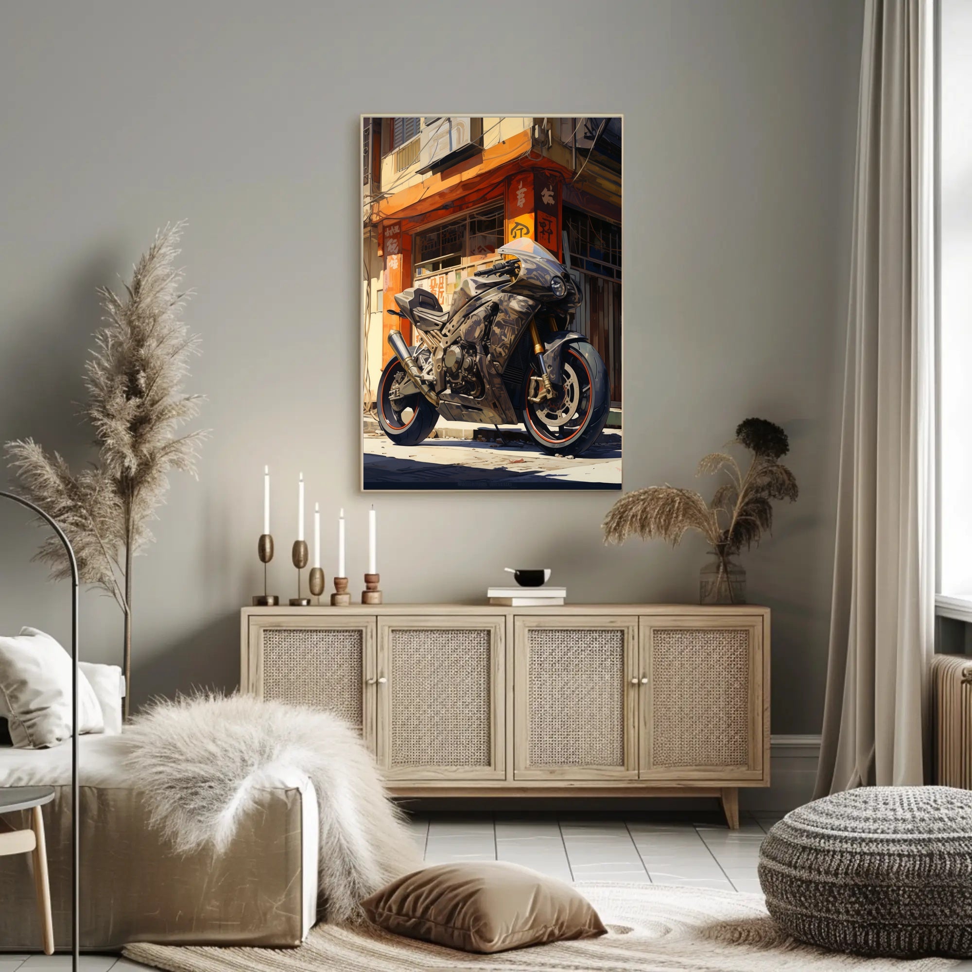 Urban Motorcycle Adventure Poster PosterGoat