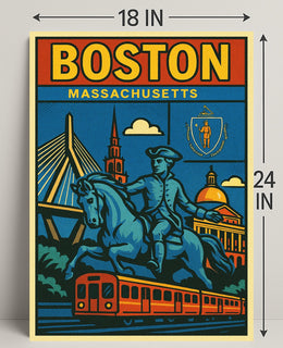 Boston A Celebration of History and Modernity Poster PosterGoat