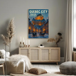 Quebec City Winter Fairytale Poster