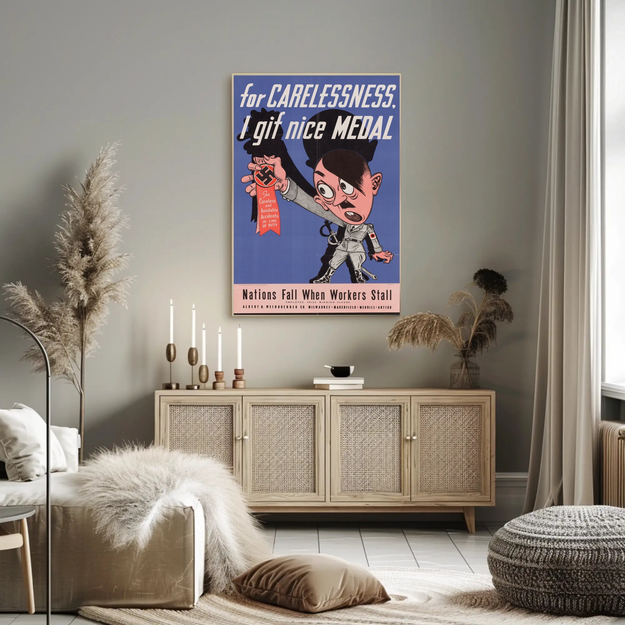 For Carelessness, I Give a Nice Medal Poster PosterGoat