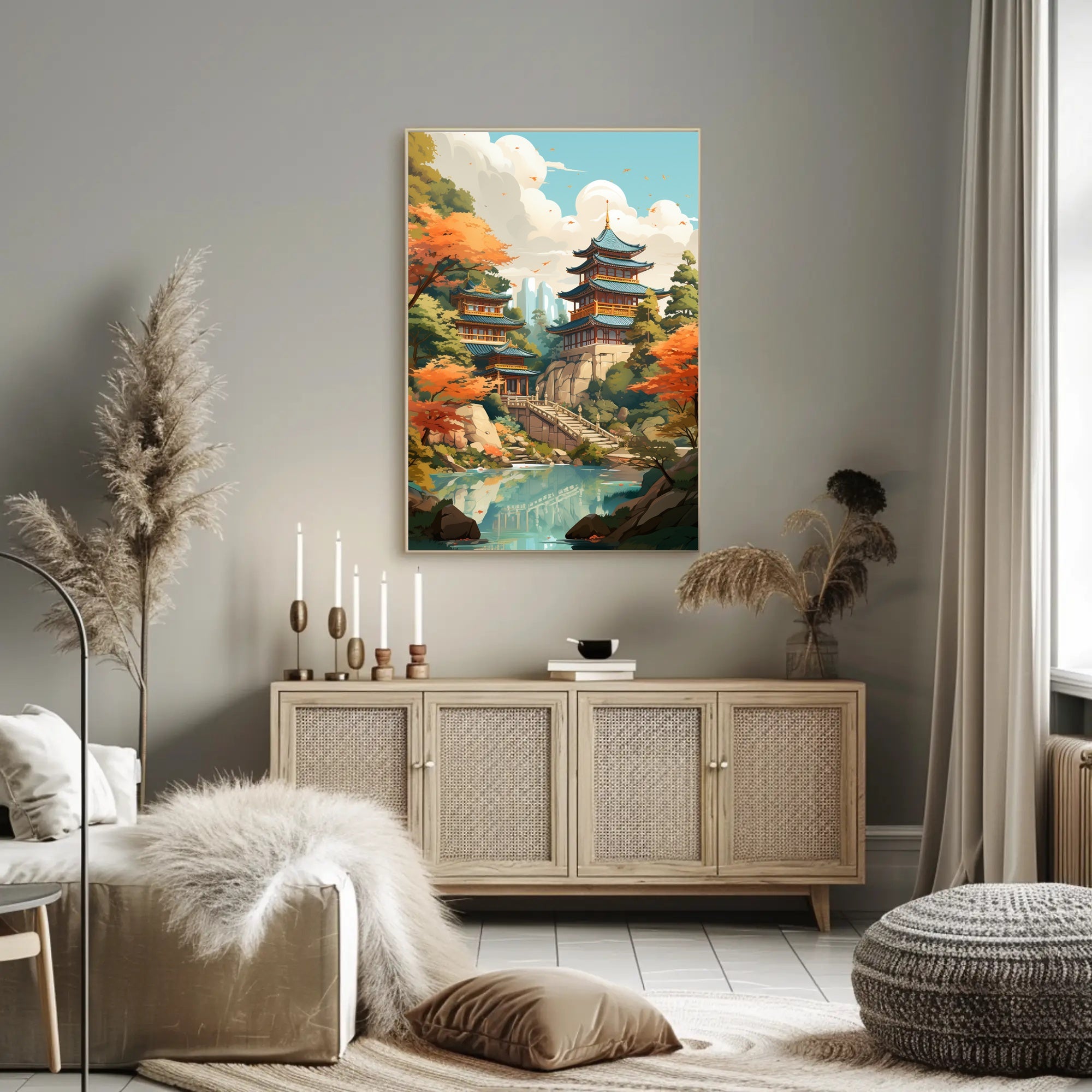 Tranquil Pagoda Retreat Poster