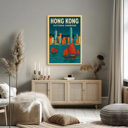 Victoria Harbour Scenic Travel Poster