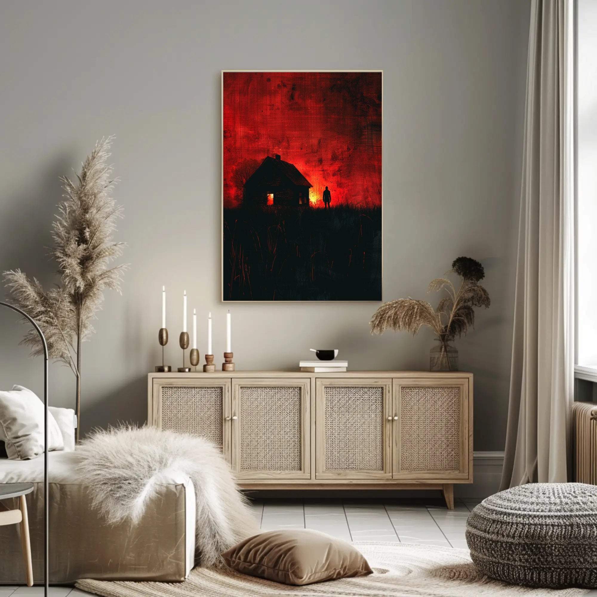 Haunting Silhouette Horror Scene Artistic Poster PosterGoat