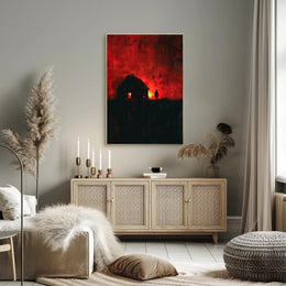 Haunting Silhouette Horror Scene Artistic Poster PosterGoat