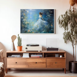 Ethereal Underwater Scene with Woman Fantasy or Mythology Poster