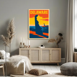 Delaware Coastline Poster