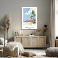 San Diego Beachfront Poster PosterGoat