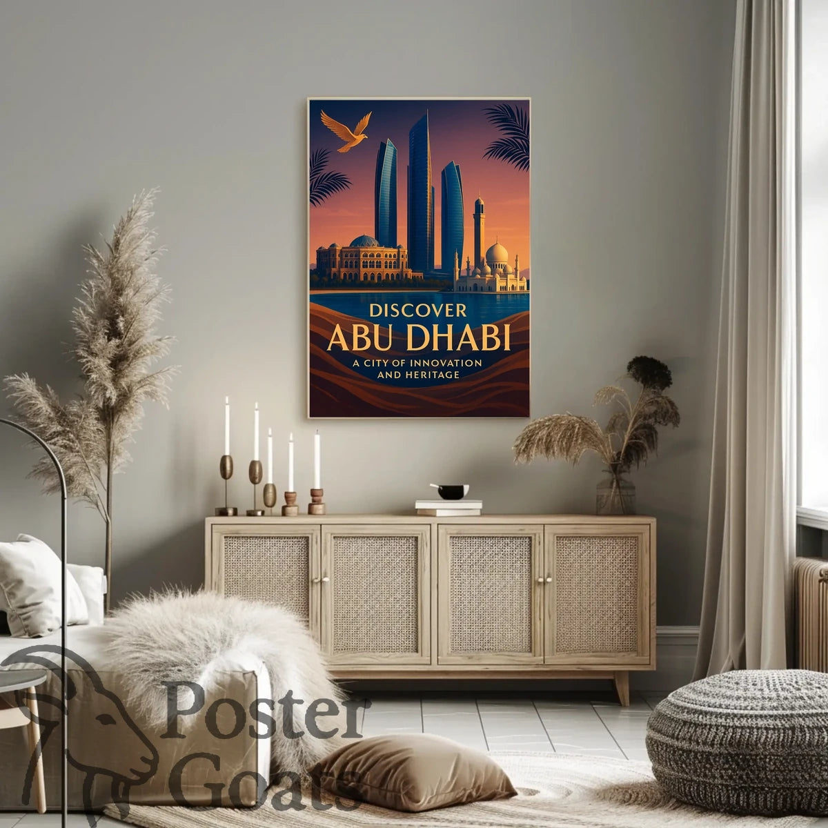 Abu Dhabi Skyline Modern Cultural or Heritage Poster