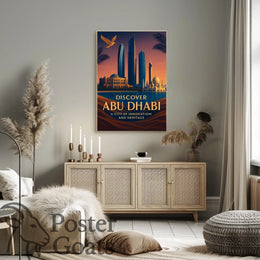 Abu Dhabi Skyline Modern Cultural or Heritage Poster