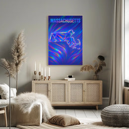 Massachusetts A Vibrant Tribute Poster