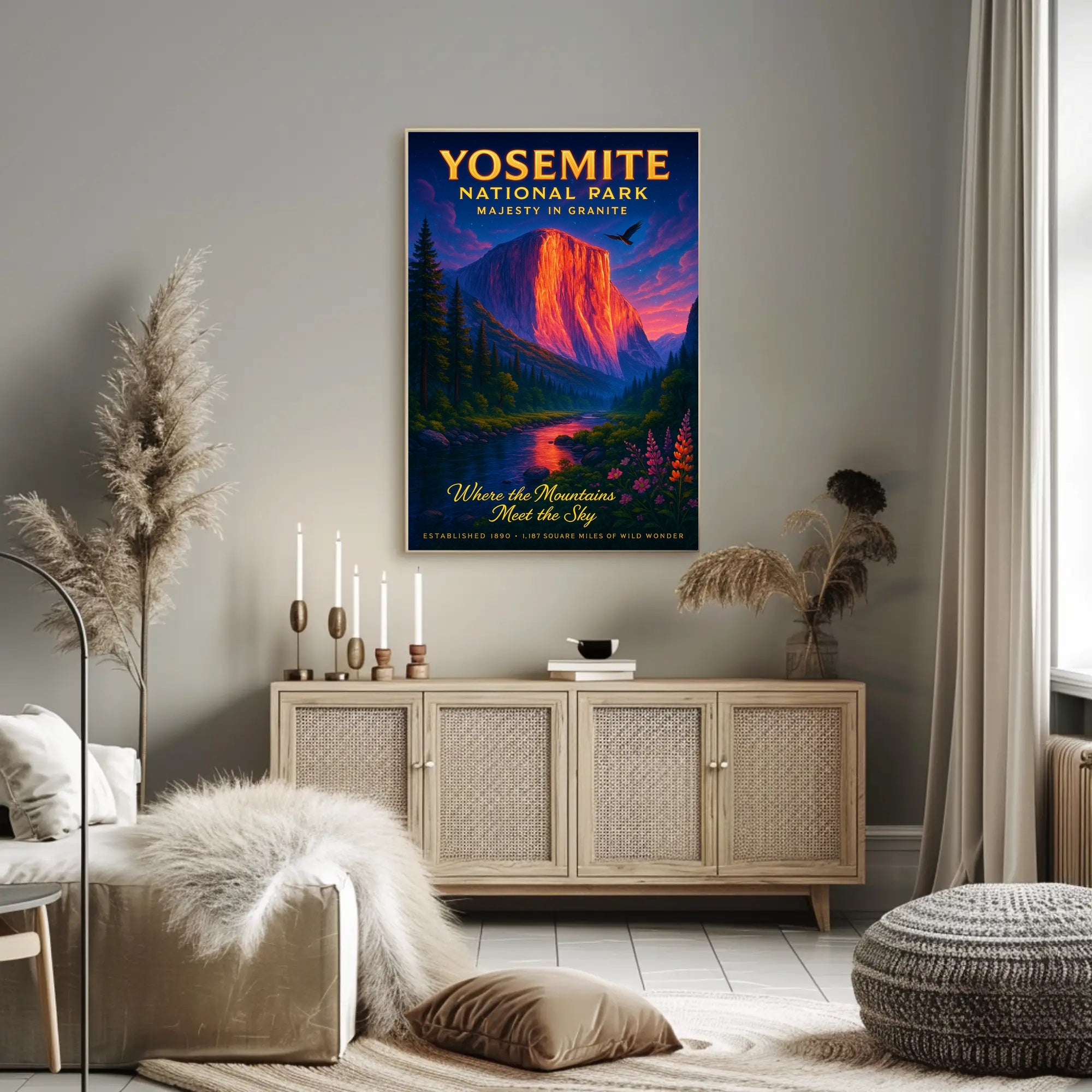 Yosemite National Park Majesty in Granite Poster PosterGoat
