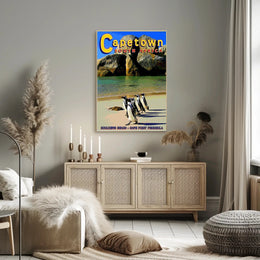 Boulder's Beach Penguins Travel Poster PosterGoat