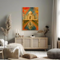 Taj Mahal Vibrant Art Print Cultural or Heritage Poster