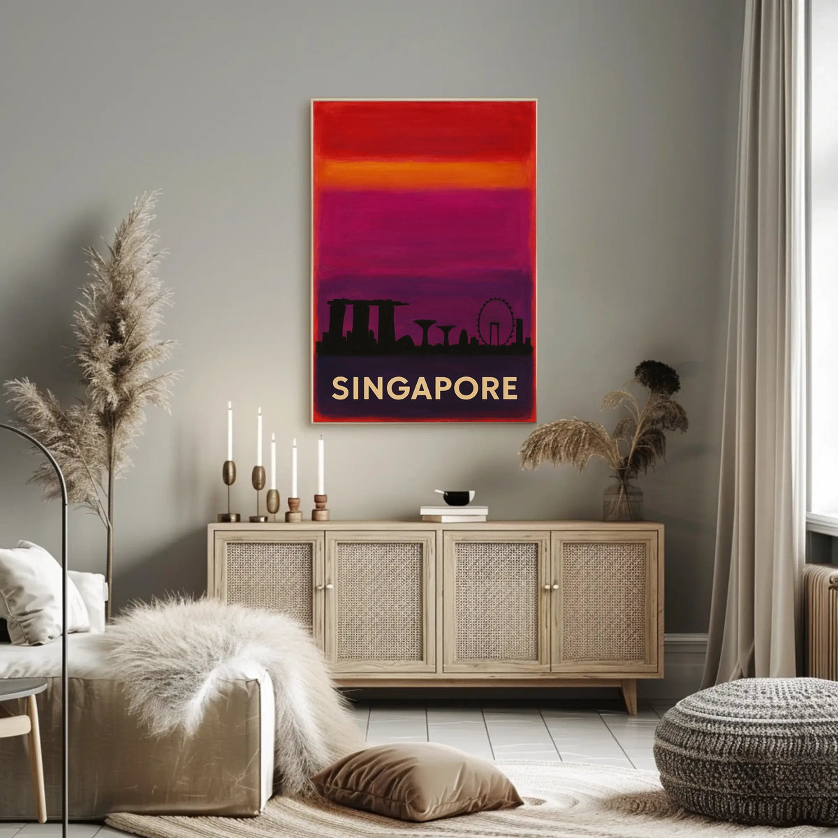 Singapore Skyline Poster