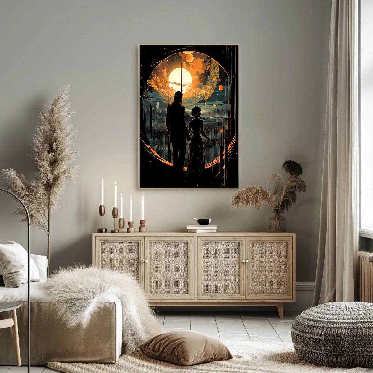 Celestial Cityscape Poster