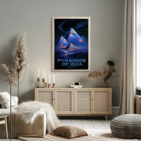 Mystical Pyramids Giza Futuristic SciFi Dreamers Poster