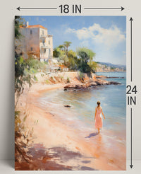 Tranquil Beach Stroll Poster