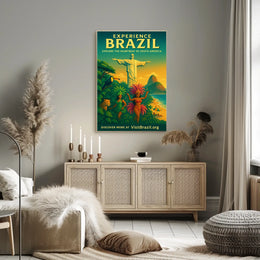Brazil Culture and Nature Vibrant Dancers Wildlife Poster