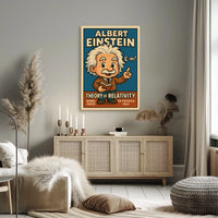 Einstein Relativity Science Heritage Inspiring Educational Wall Art Vintage Timeless Genius Physics Poster